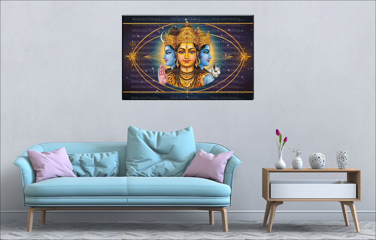 Brahma Three Heads Canvas Brahma Three Heads Canvas | Brahma | Hindu God | Spiritual Art | Home Decor | Single Panel Canvas Nepal | Custom Canvas Print Nepal | Wall Painting | wall art nepal | Wallpaper Nepal | Stunning Mural print