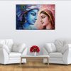 Radha Krishna Loving Canvass | Radha | Krishna | Hindu Gods | Spiritual Art | Home Decor | Single Panel Canvas Nepal | Custom Canvas Print Nepal | Wall Painting | wall art nepal | Wallpaper Nepal | Stunning Mural print
