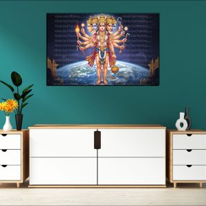 Panchmukhi Hanuman Earth Canvas | Hanuman | Hindu God | Spiritual Art | Home Decor | Single Panel Canvas Nepal | Custom Canvas Print Nepal | Wall Painting | wall art nepal | Wallpaper Nepal | Stunning Mural print