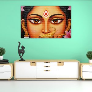 Durga Intense Eyes Canvas | Durga | Hindu Goddess | Spiritual Art | Home Decor | Single Panel Canvas Nepal | Custom Canvas Print Nepal | Wall Painting | wall art nepal | Wallpaper Nepal | Stunning Mural print