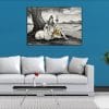 Black and White Shiva Nandi Waterside Canvas | Lord Shiva | Mahadev | Hindu God | Spiritual Art | Home Decor | Single Panel Canvas Nepal | Custom Canvas Print Nepal | Wall Painting | wall art nepal | Wallpaper Nepal | Stunning Mural print
