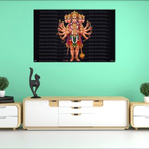 Panchmukhi Hanuman Standing Canvas | Hanuman | Hindu God | Spiritual Art | Home Decor | Single Panel Canvas Nepal | Custom Canvas Print Nepal | Wall Painting | wall art nepal | Wallpaper Nepal | Stunning Mural print