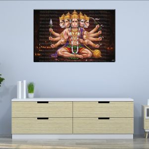 Panchmukhi Hanuman Canvas | Hanuman | Hindu God | Spiritual Art | Home Decor | Single Panel Canvas Nepal | Custom Canvas Print Nepal | Wall Painting | wall art nepal | Wallpaper Nepal | Stunning Mural print