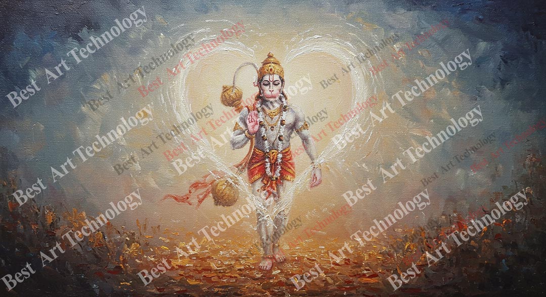 Devotional Heart Hanuman Canvas Devotional Heart Hanuman Canvas - Image 2