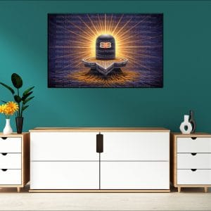 Bright Light Shiva Lingam Canvas | Lord Shiva | Mahadev | Hindu God | Spiritual Art | Home Decor | Single Panel Canvas Nepal | Custom Canvas Print Nepal | Wall Painting | wall art nepal | Wallpaper Nepal | Stunning Mural print