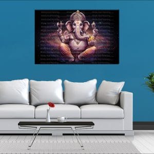 Cosmic Galaxy Ganesh Canvas | Ganesh | Hindu God | Spiritual Art | Home Decor | Single Panel Canvas Nepal | Custom Canvas Print Nepal | Wall Painting | wall art nepal | Wallpaper Nepal | Stunning Mural print