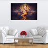 Dancing Ganesha Vibrant Canvas | Ganesha | Hindu God | Spiritual Art | Home Decor | Single Panel Canvas Nepal | Custom Canvas Print Nepal | Wall Painting | wall art nepal | Wallpaper Nepal | Stunning Mural print