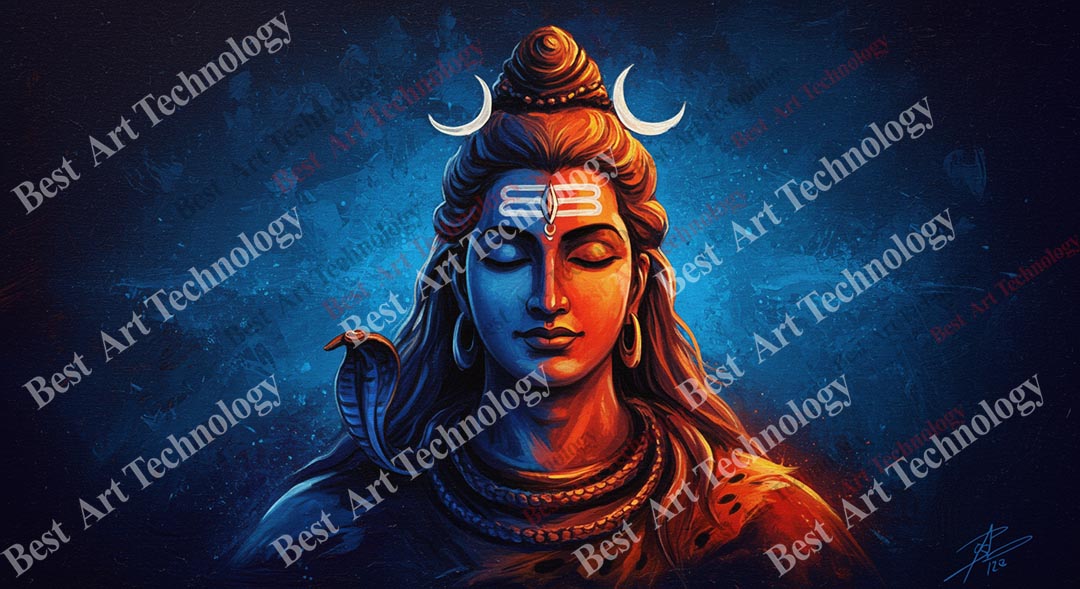 Glowing Shiva Meditation Canvas Glowing Shiva Meditation Canvas - Image 2