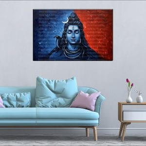 Dual Tone Shiva Meditation Canvas | Lord Shiva | Mahadev | Hindu God | Spiritual Art | Home Decor | Single Panel Canvas Nepal | Custom Canvas Print Nepal | Wall Painting | wall art nepal | Wallpaper Nepal | Stunning Mural print