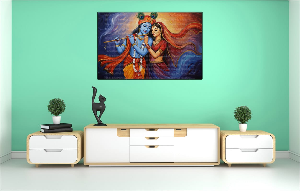 Flowing Contrast Krishna Canvas Flowing Contrast Krishna Canvas | Krishna | Hindu God | Spiritual Art | Home Decor | Single Panel Canvas Nepal | Custom Canvas Print Nepal | Wall Painting | wall art nepal | Wallpaper Nepal | Stunning Mural print