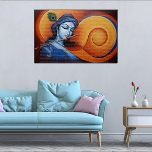 Swirling Abstract Krishna Canvas | Krishna | Hindu God | Spiritual Art | Home Decor | Single Panel Canvas Nepal | Custom Canvas Print Nepal | Wall Painting | wall art nepal | Wallpaper Nepal | Stunning Mural print