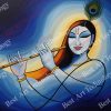 Abstract Krishna Flute Canvas - Image 2