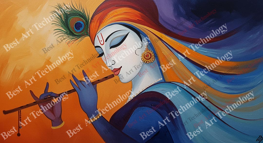 Krishna Flute Canvas Krishna Flute Canvas - Image 2