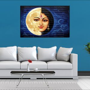 Lakshmi Moon Portrait Canvas | Lakshmi | Hindu Goddess | Spiritual Art | Home Decor | Single Panel Canvas Nepal | Custom Canvas Print Nepal | Wall Painting | wall art nepal | Wallpaper Nepal | Stunning Mural print