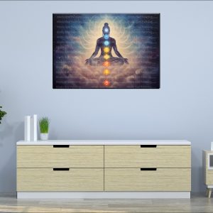 Meditating Shiva Chakra Canvas | Shiva | Hindu God | Spiritual Art | Home Decor | Single Panel Canvas Nepal | Custom Canvas Print Nepal | Wall Painting | wall art nepal | Wallpaper Nepal | Stunning Mural print