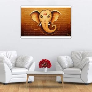 Warm Close-Up Ganesh Canvas | Ganesh | Hindu God | Spiritual Art | Home Decor | Single Panel Canvas Nepal | Custom Canvas Print Nepal | Wall Painting | wall art nepal | Wallpaper Nepal | Stunning Mural print
