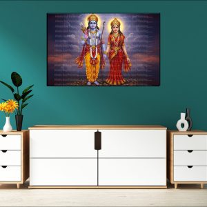 Rama Sita Majestic Canvas | Rama | Sita | Hindu Gods | Spiritual Art | Home Decor | Single Panel Canvas Nepal | Custom Canvas Print Nepal | Wall Painting | wall art nepal | Wallpaper Nepal | Stunning Mural print