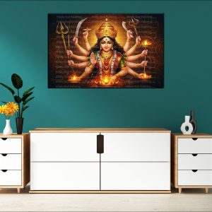 Maata Durga Canvas | Durga | Hindu Goddess | Spiritual Art | Home Decor | Single Panel Canvas Nepal | Custom Canvas Print Nepal | Wall Painting | wall art nepal | Wallpaper Nepal | Stunning Mural print