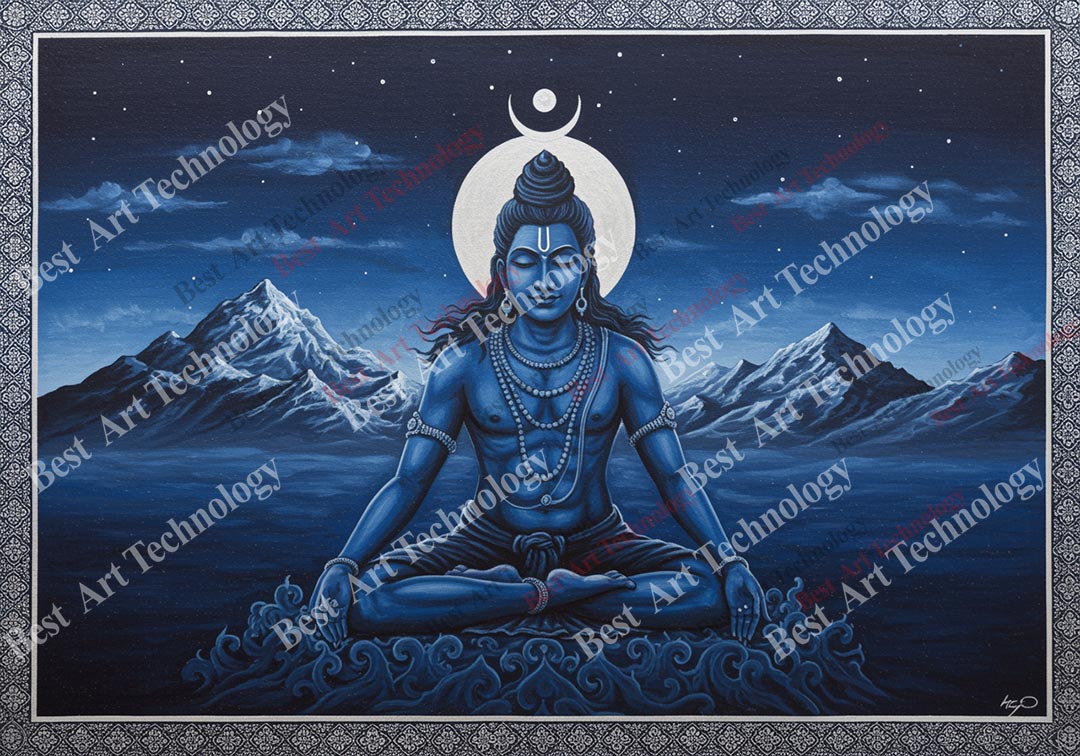 Serene Shiva Mountain Meditation Canvas Serene Shiva Mountain Meditation Canvas - Image 2