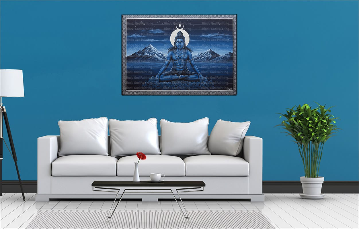 Serene Shiva Mountain Meditation Canvas Serene Shiva Mountain Meditation Canvas | Lord Shiva | Mahadev | Hindu God | Spiritual Art | Home Decor | Single Panel Canvas Nepal | Custom Canvas Print Nepal | Wall Painting | wall art nepal | Wallpaper Nepal | Stunning Mural print