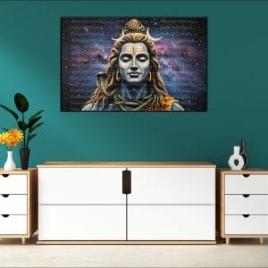 Nebula Meditating Shiva Canvas | Lord Shiva | Mahadev | Hindu God | Spiritual Art | Home Decor | Single Panel Canvas Nepal | Custom Canvas Print Nepal | Wall Painting | wall art nepal | Wallpaper Nepal | Stunning Mural print
