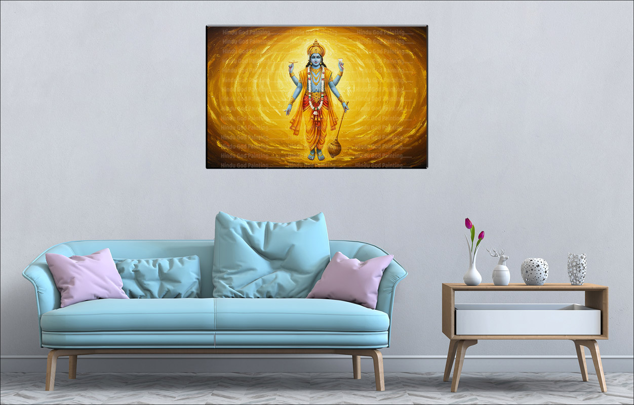 Golden Vortex Vishnu Canvas Golden Vortex Vishnu Canvas | Vishnu | Hindu God | Spiritual Art | Home Decor | Single Panel Canvas Nepal | Custom Canvas Print Nepal | Wall Painting | wall art nepal | Wallpaper Nepal | Stunning Mural print