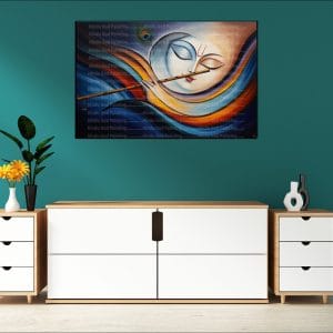 Abstract Modern Radha Krishna Canvas | Radha | Krishna | Hindu Gods | Spiritual Art | Home Decor | Single Panel Canvas Nepal | Custom Canvas Print Nepal | Wall Painting | wall art nepal | Wallpaper Nepal | Stunning Mural print