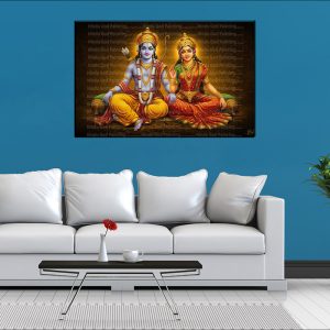 Rama Sita Canvas | Rama | Sita | Vishnu | Lakshmi | Hindu Gods | Spiritual Art | Home Decor | Single Panel Canvas Nepal | Custom Canvas Print Nepal | Wall Painting | wall art nepal | Wallpaper Nepal | Stunning Mural print