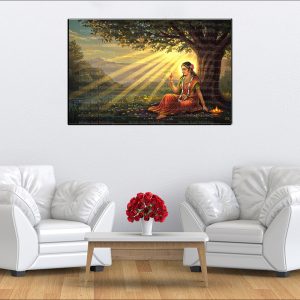 Sita Mata Under Tree Canvas | Radha | Hindu Goddess | Spiritual Art | Home Decor | Single Panel Canvas Nepal | Custom Canvas Print Nepal | Wall Painting | wall art nepal | Wallpaper Nepal | Stunning Mural print