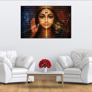 Durga Lion Portrait Canvas | Durga | Hindu Goddess | Spiritual Art | Home Decor | Single Panel Canvas Nepal | Custom Canvas Print Nepal | Wall Painting | wall art nepal | Wallpaper Nepal | Stunning Mural print