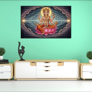 Vishnu Lakshmi Divine Light Canvas | Vishnu | Lakshmi | Hindu Gods | Spiritual Art | Home Decor | Single Panel Canvas Nepal | Custom Canvas Print Nepal | Wall Painting | wall art nepal | Wallpaper Nepal | Stunning Mural print