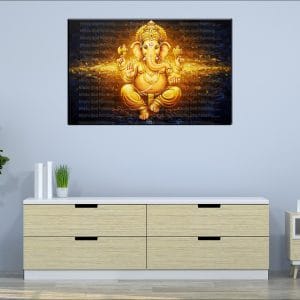 Vibrant Energy Ganesh Canvas | Ganesh | Hindu God | Spiritual Art | Home Decor | Single Panel Canvas