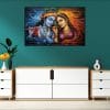 Dynamic Radha Krishna Flute Canvas | Radha | Krishna | Hindu Gods | Spiritual Art | Home Decor | Single Panel Canvas Nepal | Custom Canvas Print Nepal | Wall Painting | wall art nepal | Wallpaper Nepal | Stunning Mural print