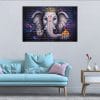 Cosmic Blessing Ganesh Canvas | Ganesh | Hindu God | Spiritual Art | Home Decor | Single Panel Canvas Nepal | Custom Canvas Print Nepal |