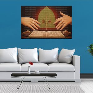 Sacred Text Hands Canvas | Spiritual Art | Home Decor | Single Panel Canvas Nepal | Custom Canvas Print Nepal | Wall Painting | wall art nepal | Wallpaper Nepal | Stunning Mural print