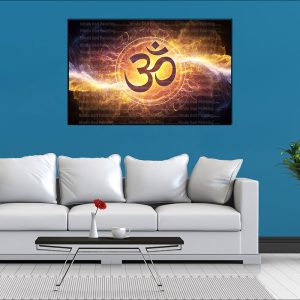 Om Symbol Canvas | Om | Aum | Hindu Symbols | Spiritual Art | Home Decor | Single Panel Canvas Nepal | Custom Canvas Print Nepal | Wall Painting | wall art nepal | Wallpaper Nepal | Stunning Mural print