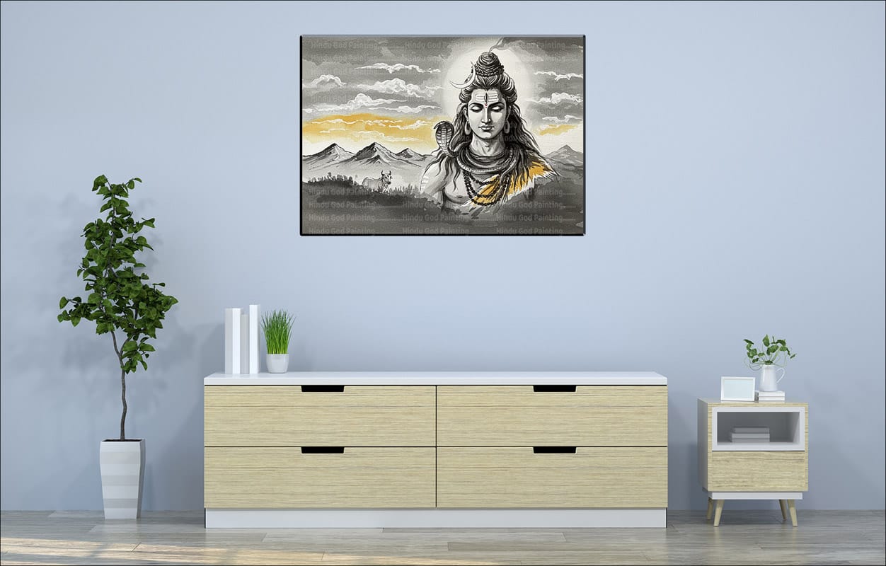 Meditative Shiva Himalayan Canvas Meditative Shiva Himalayan Canvas | Lord Shiva | Meditating Shiva | Serene Himalaya | Hindu God | Spiritual Art | Home Decor | Single Panel Canvas Nepal | Custom Canvas Print Nepal | Wall Painting | wall art nepal