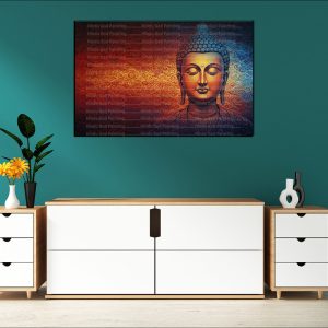Serene Buddha Textured Canvas | Buddha | Spiritual Art | Home Decor | Single Panel Canvas Nepal | Custom Canvas Print Nepal | Wall Painting | wall art nepal | Wallpaper Nepal | Stunning Mural print