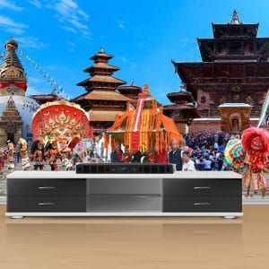 Kathmandu Festival Culture Nepal Mural Print | Vibrant Art | Nepal Wallpaper | Festival Scene | Cultural Performance | Custom Canvas and Murals Print Nepal