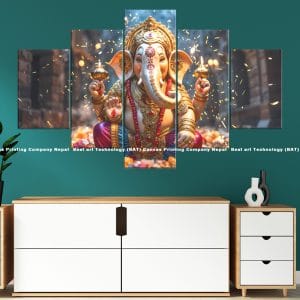 Ganesh Light Architecture Canvas | Ganesh | Lord Ganesh | Light Art | Architecture Art | Hindu God | Spiritual Art | Home Decor | Custom Canvas Print Nepal | Custom Murals Print Nepal | Wallpaper Art | Wall Painting | wall art nepal
