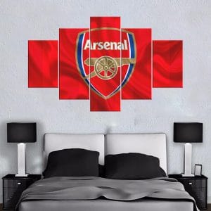 Arsenal FC Waving Flag Crest Canvas Print | Arsenal Flag Crest Canvas | Football Club Art | Arsenal FC | Arsenal | Club Crest | Waving Flag | Gunners | Football | Soccer | Sports Art | Home Decor | Custom Canvas Print Nepal | Custom Murals Print Nepal