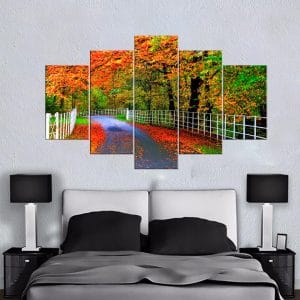 Autumn Road Forest Canvas Print | Nature Art | Forest Road Canvas | Fall Colors | Colorful Trees | Autumn Leaves | Scenic Drive | Custom Canvas and Murals Print Nepal