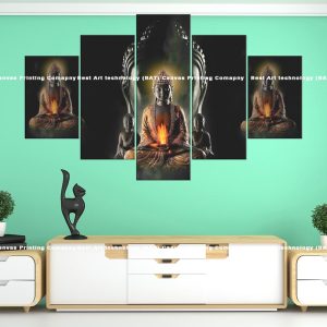 Buddha Flame Aura Canvas | Buddha | Aura | Flame | Energy | Spiritual Art | Home Decor | Multi Panel Canvas Nepal | Custom Canvas Print Nepal | Wall Painting | wall art nepal