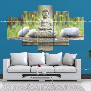 Buddha Zen Stones Canvas | Buddha | Zen Stones | Stones | Nature | Peaceful | Spiritual Art | Home Decor | Multi Panel Canvas Nepal | Custom Canvas Print Nepal | Wall Painting | wall art nepal