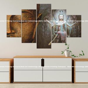 Buddha Bodhisattva Harmony Canvas | Buddha | Bodhisattva | Harmony | Spiritual Art | Buddhist Art | Home Decor | Multi Panel Canvas Nepal | Custom Canvas Print Nepal | Wall Painting | wall art nepal