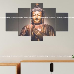 Bronze Buddha Statue Canvas | Bronze Buddha | Buddha Statue | Meditation | Spiritual Art | Home Decor | Multi Panel Canvas Nepal | Custom Canvas Print Nepal | Wall Painting | wall art nepal