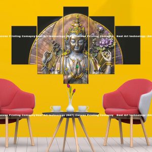 Bodhisattva Lotus Halo Canvas | Bodhisattva | Lotus | Halo | Spiritual Art | Buddhist Art | Home Decor | Multi Panel Canvas Nepal | Custom Canvas Print Nepal | Wall Painting | wall art nepal