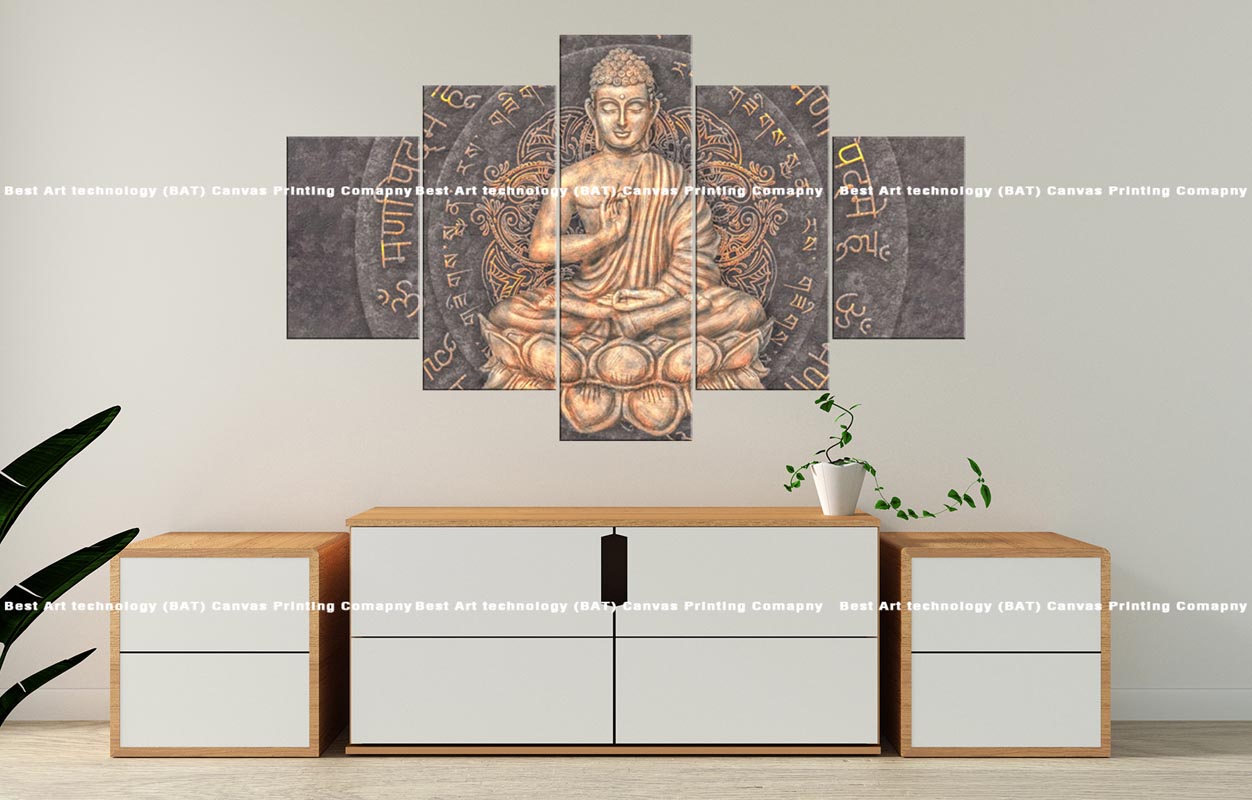 Buddha Mantra Lotus Stone Canvas Buddha Mantra Lotus Stone Canvas | Buddha | Mantra | Om Mani Padme Hum | Lotus | Stone | Spiritual Art | Home Decor | Multi Panel Canvas Nepal | Custom Canvas Print Nepal | Wall Painting | wall art nepal