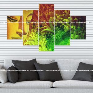 Buddha Floral Abstract Canvas | Buddha | Abstract | Floral | Flowers | Spiritual Art | Home Decor | Multi Panel Canvas Nepal | Custom Canvas Print Nepal | Wall Painting | wall art nepal