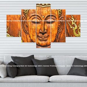 Wooden Carved Buddha Canvas | Wooden Buddha | Carved Buddha | Buddha | Wood Art | Spiritual Art | Home Decor | Multi Panel Canvas Nepal | Custom Canvas Print Nepal | Wall Painting | wall art nepal